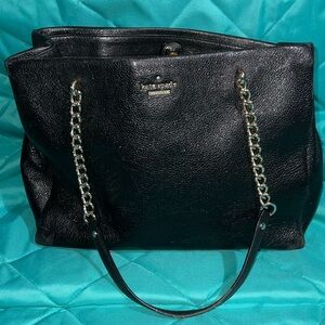 Kate Spade large black shimmer chain bag